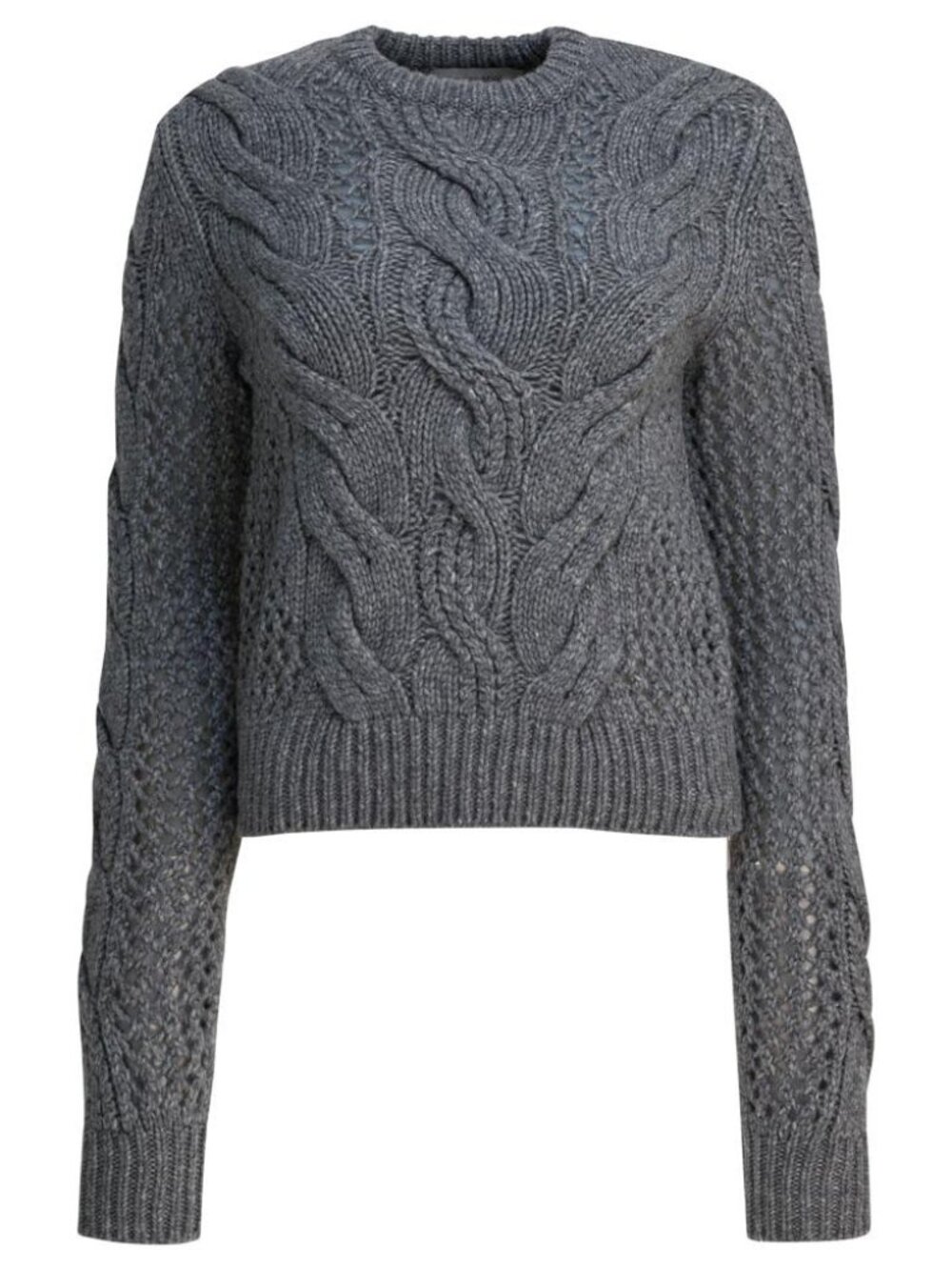 Max Mara Sportmax Wool-Blend Crewneck Sweater With Braids Tag Size M Women